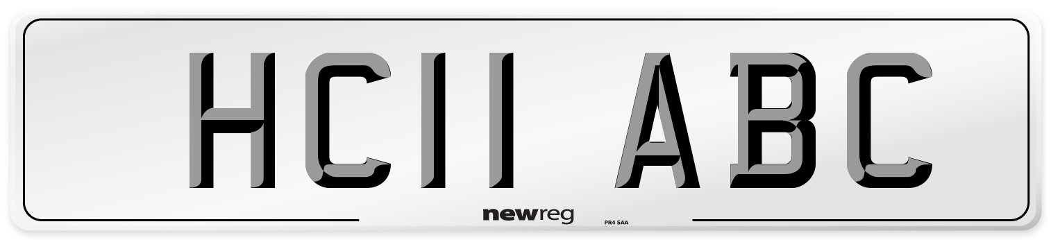 HC11 ABC Number Plate from New Reg
